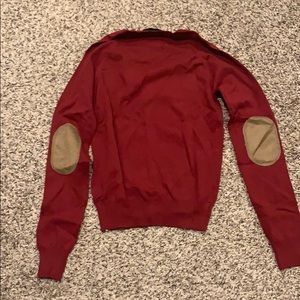 Elbow patch cardigan - burgundy